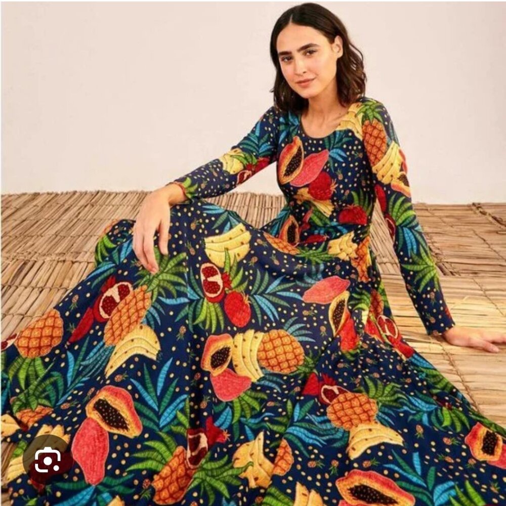 Farm Rio Fruit Forest Maxi Dress Medium